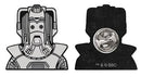 DOCTOR WHO 1980s CYBERMAN NO TEXT ENAMEL PIN BADGE