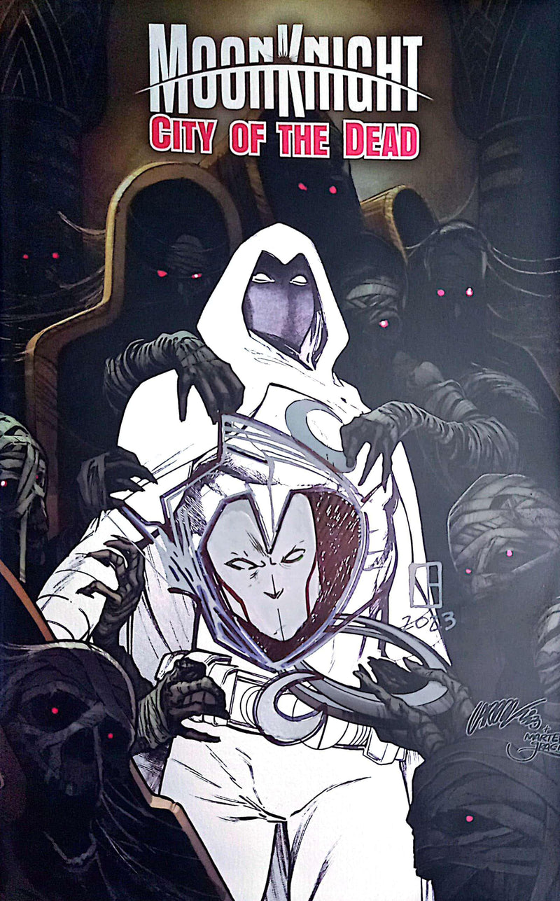 MARCELO FERREIRA SIGNATURE SERIES - MOON KNIGHT: CITY OF THE DEAD 1 LARRAZ VAR FOIL REMARK 01