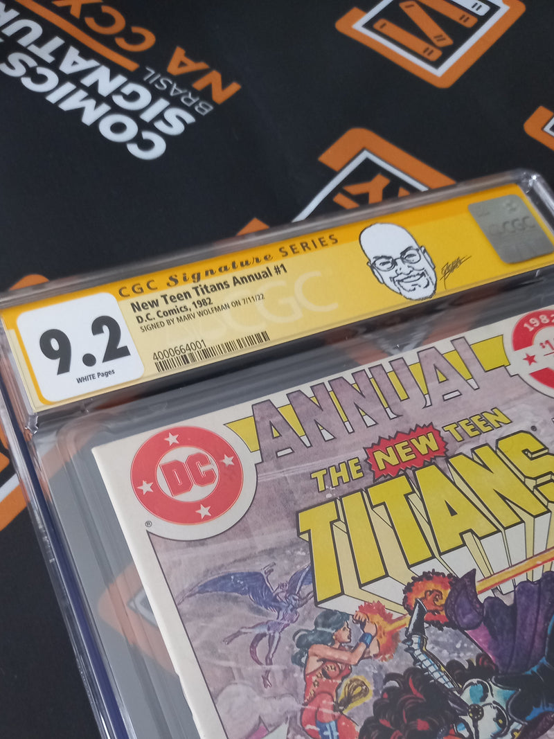 MARV WOLFMAN CGC PRIVATE SIGNING - NEW TEEN TITANS ANNUAL