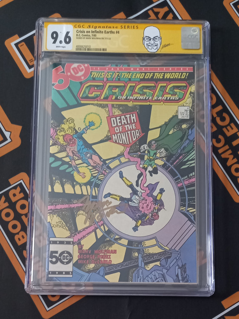 MARV WOLFMAN CGC PRIVATE SIGNING - CRISIS ON INFINITE EARTH
