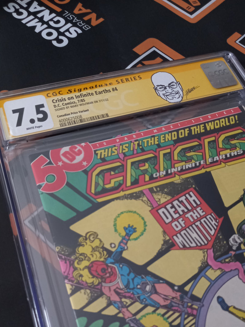 MARV WOLFMAN CGC PRIVATE SIGNING - CRISIS ON INFINITE EARTH