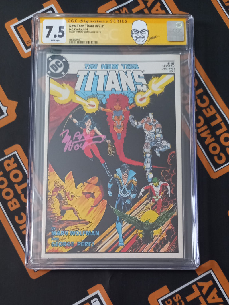 MARV WOLFMAN CGC PRIVATE SIGNING - THE NEW TEEN TITANS
