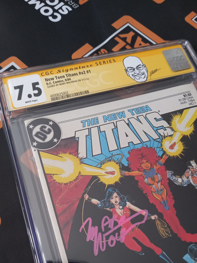 MARV WOLFMAN CGC PRIVATE SIGNING - THE NEW TEEN TITANS
